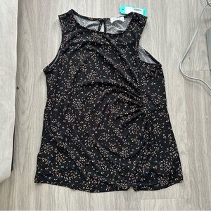 Black kaileigh ruched shirt NWT